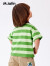 M.Latin马拉丁童装T恤24夏装新款男女小童短袖T恤 绿色条 120cm