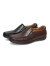 圣伽步SKAP2023春季新款简约一脚蹬休闲乐福鞋男士皮鞋NE0A1A10 黑色 42
