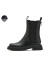 思加图冬季新款切尔西靴厚底烟筒靴中筒靴女皮靴EFV04DZ2 黑色（单里） 36