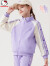 Hello Kitty女童套装儿童外套春季休闲开衫中大童卫衣运动裤两件套025紫色140