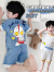 迪士尼（Disney）童装男童短袖睡衣夏季薄款莫代尔卡通奥特曼家空调居服两件套男孩 蓝色 110建议身高100-110年龄4-5岁