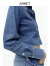 ARKET女装 长袖短款牛仔衬衫外套上衣2024夏季新款1158459001 蓝色 160/76A