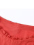 子牧棉麻2023夏装 女复古圆领套头收腰显瘦休闲碎花五分袖连衣裙9372 桔红色 XL(建议115-125斤)