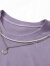香影（xiangying）紫色t恤女短袖2024夏装新款黑科技修身不规则设计感正肩上衣 紫色 L付款后7天内发货