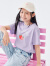 巴拉巴拉儿童短袖女童t恤2023款夏装中大童童装打底衫印花上衣 粉紫70029 160cm