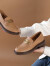 MAFEMATO真皮中跟休闲鞋玛菲玛图时尚百搭厚底女鞋一脚蹬懒人鞋70550-2NP 预售 驼色（5-7天发货） 37