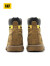 CAT卡特经典大黄靴马丁靴工装靴男女鞋商场同款牛皮高帮短靴 棕黄色 44