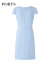 PORTS宝姿商场同款初夏新款女装空境蓝明线装饰连衣裙LD8D111NWB011 BLUE 4