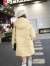 皮尔卡丹羽绒服女中长款2023年新款韩系冬季时尚洋气白鸭绒加厚小个子外套 黑色 S