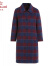 乔万尼新品商场同款绵羊毛大衣格纹设计重磅面料EI4A532106 红蓝朦胧格 S