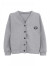 维伦凯红人馆花灰色卫衣女2023新款秋季美式复古小众开衫设计感外套 灰色 S