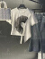 浪莎（LangSha）纯棉开叉不规则立体装饰短袖T恤上衣女夏季新款韩版时尚洋气小衫 白色 M 70-95斤