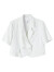 欧莎（OSA）短款职业西装外套女士夏季新款休闲西服小个子 白色 XS