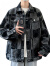 AEMAPE牛仔外套男2024年春季新款工装夹克男生上衣服青少年潮流百搭褂子 A31黑色[常规] 3XL (约160-180斤可穿)