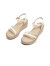 红蜻蜓坡跟拖鞋女2024夏季时尚松糕鞋外穿气质女凉鞋 WFK24035米白色38