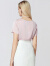 欧柏兰奴（OMNIALUO）商场同款欧柏春夏季新款T恤女设计感小众短袖上衣女OAXE7060 P16粉紫 M