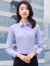 景琳衬衫女长袖工作服正装春秋上班工装韩版修身气质职业装衬衣 白色 XL