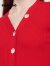 SANDRO女装修身红色针织开衫SFPCA00118 30/红色 4
