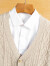 牧绒利来羊绒衫男士V领开衫中老年爸爸装针织外套冬季加厚款毛衣 生态驼 160/100/S