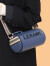 酷奇袋鼠（KUQIDAISHU）轻奢品牌真皮圆筒包2023新款潮时尚百搭休闲单肩斜挎牛皮圆形桶包