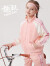 Hello Kitty女童套装儿童外套春季休闲开衫中大童卫衣运动裤两件套025紫色140
