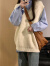 LANWEIFEILEI两件套装韩系学院风百搭蓝色衬衫+V领叠穿针织毛衣马甲背心女学生 两件套 S