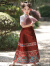 迪士尼（Disney）女童汉服马面裙套装春秋款半身裙儿童中国风古风唐装宝宝古装2023 宫墙红上衣裙套装 150