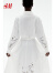 H&M女装2024春季新品CleanFit简约镂空刺绣衬衫式连衣裙1224596 白色 170/104