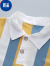 迪士尼（Disney）男童夏装套装2022夏季新款1-3岁4儿童洋气宝宝POLO衫短袖两件套潮 辉煌条 80cm