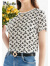 帕罗（PALUOPO）春夏女士真丝短袖T恤圆领印花气质时尚休闲上衣桑蚕丝半袖设计感 白色 M(160/84A)