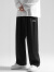 F3ML冰丝休闲裤男士夏季宽松垂感直筒阔腿薄款运动长裤子MLK3黑色L