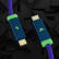 魅族 PANDAER Line King 100W 数据线 蓝紫色 0.8米 至高40Gbps传输/8K分辨率 USB4 兼容雷电3/4 Type-C接口