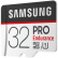 三星（SAMSUNG）MJ 32GB TF（MicroSD）存储卡 U1 4K PRO 安防监控摄像卡 行车记录仪高速内存卡 读速100MB/s