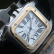 【二手99新】卡地亚手表男表桑托斯山度士系列镶钻自动机械瑞士手表时尚休闲商务二手钟表腕表名表 W20107X7/间金中号