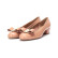 【二手99新】未使用 女鞋 菲拉格慕 Ferragamo 女士VARA1系列漆皮中跟鞋0676576 裸粉色 5.5 C