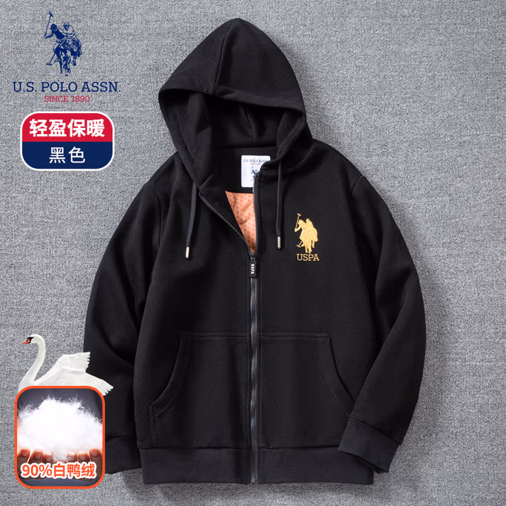 U.S. Polo Assn. 美国马球协会 25年冬季新款 男式连帽羽绒卫衣 双重优惠折后¥139 多色可选 U.S. Polo Assn. 美国马球协会 25年冬季新款 男式连帽羽绒卫衣 双重优惠折后¥139 多色可选