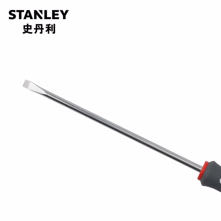 史丹利（STANLEY）三色柄一字螺丝批8x175mm平口改锥螺丝刀65-138
