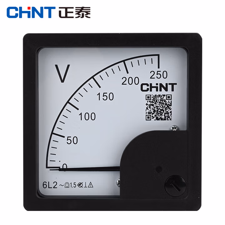 正泰电压表 6L2-V 电压表 指针式 250V 350V 450V和500V四