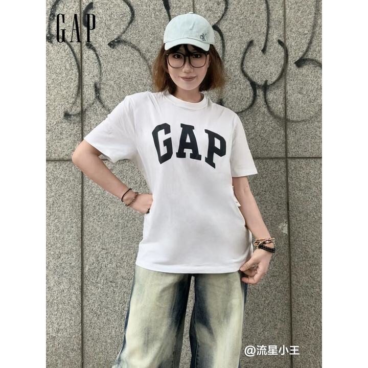 Gap 盖璞 纯棉字母logo短袖T恤 美版 856659 任选3件 多重优惠折后￥159