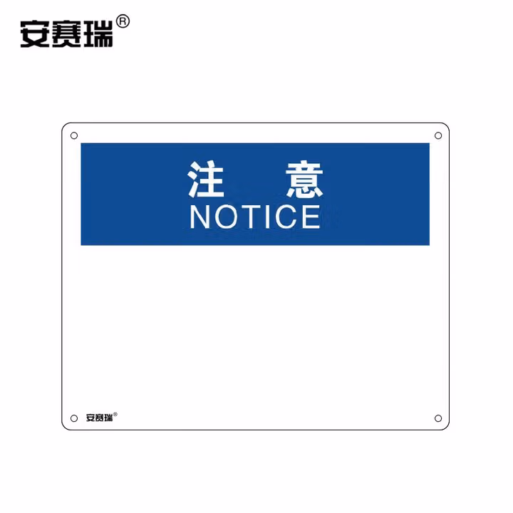 安赛瑞 10533 空白书写安全标识牌（空白板） 塑料板 25×31.5cm 5