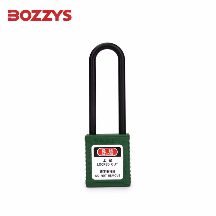 BOZZYS 工程绝缘挂锁76*6MM长梁安全锁工业电气开关设备锁定LOTO锁具