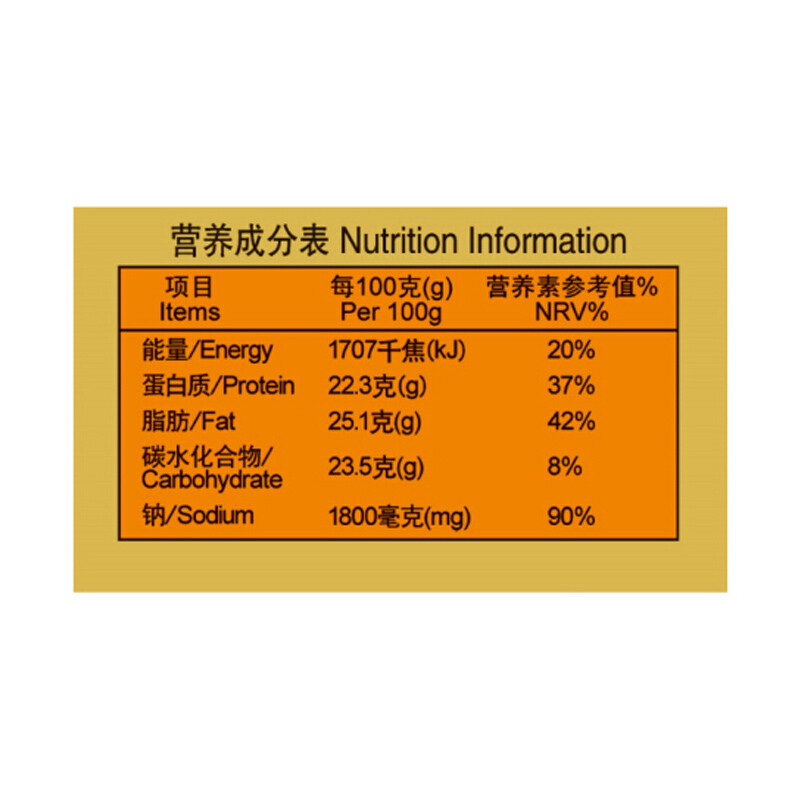 广式香肠配料表图片