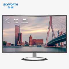 创维（Skyworth）31.5英寸 1800R曲面显示器 电脑显示屏 微边框 HDMI全高清接口 电脑液晶显示器（32C2）