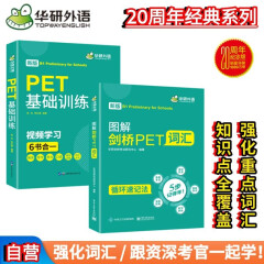 华研外语2024春剑桥PET词汇+基础训练 B1级别含词汇阅读听力写作口语模拟 KET/小升初小学英语四五六456年级