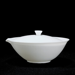古垚（guyao）/许瑞卿手工德化白瓷盖碗陶瓷三才茶碗泡茶碗薄胎/水平盖碗