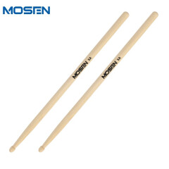 莫森（MOSEN）MS-12P 鼓棒传统系列椭圆型5A枫木架子鼓槌鼓锤一对装 原木色