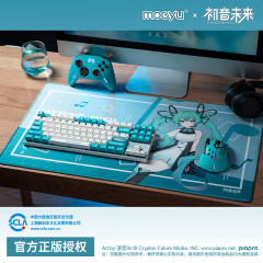 萌羽（moeyu） Moeyu初音未来幻变几何鼠标垫V家miku大桌垫初音鼠标垫 700x400x3mm 初音未来幻变几何鼠标垫