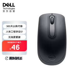 戴尔(DELL)WM118 鼠标 无线鼠标 办公鼠标 对称鼠标 鼠标无线 黑色 带无线2.4G接收器