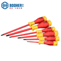 Booher宝合工具 双色VDE绝缘十字螺丝批BH0202002/0202306 螺丝刀 BH0202002 PH0x60mm （单支）