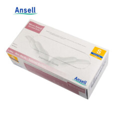 安思尔Ansell白色乳胶限次性手套4562M码0.11mm厚  50双/盒